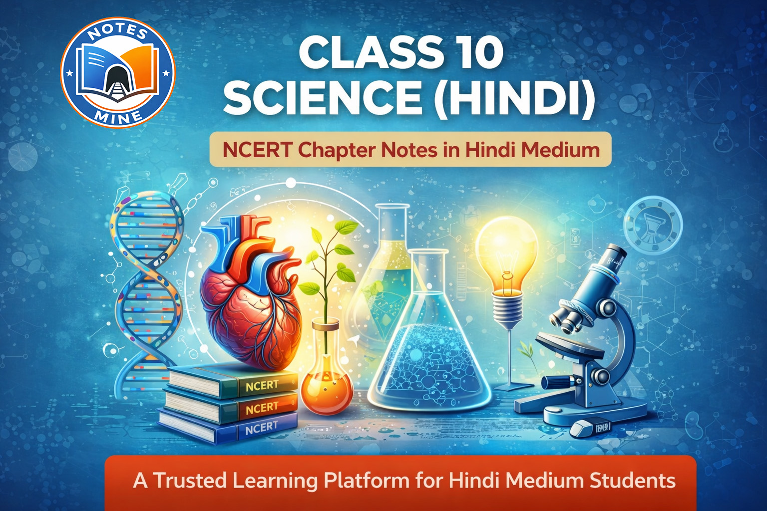 Class 10 Science notes in Hindi medium based on NCERT syllabus by Notes Mine